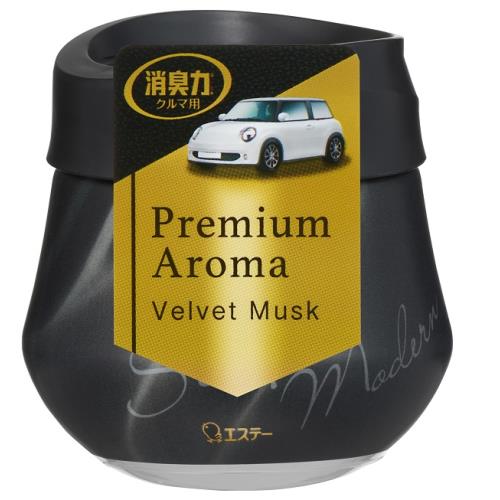 エステー　クルマの消臭力　プレミアムアロマ　ゲル　ベルベットムスク　90g