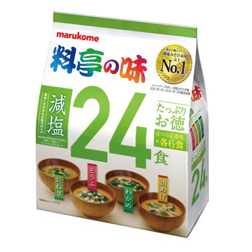 マルコメ味噌 料亭の味 たっぷりお徳 減塩 24食X6個セット