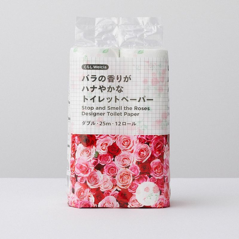 ▲▲くらしWelcia バラの香りがハナやかなトイレットペーパー ダブル・25m・12ロール