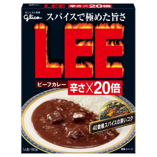 江崎グリコ　ビーフカレーLEE　辛さ×20倍　180g×10個セット