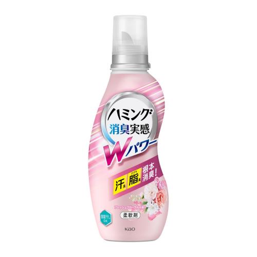 花王 ハミング消臭実感wパワー フレッシュフローラルの香り 本体 530ml 柔軟剤 10月2日までの期間特売 花王まとめ買いcp対象品 ウエルシアドットコム