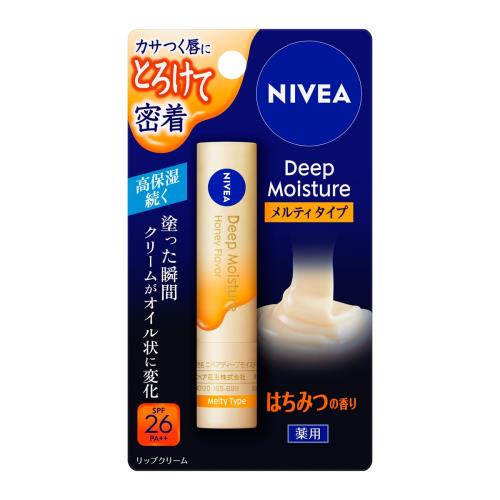 花王　ニベア　ディープモイスチャーリップ　メルティタイプ　はちみつの香り　2.2g　保湿