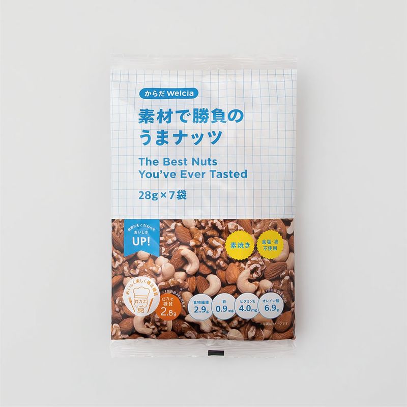からだWelcia 素材で勝負のうまナッツ 28g×7袋