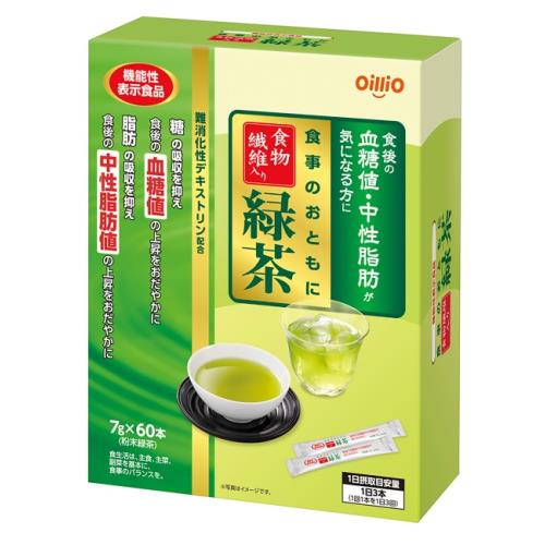 日清オイリオ　食事のおともに　食物繊維入り緑茶　60本