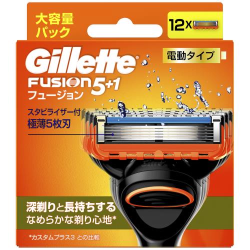 P&G　ジレット　フュージョン　電動タイプ　替刃　12個