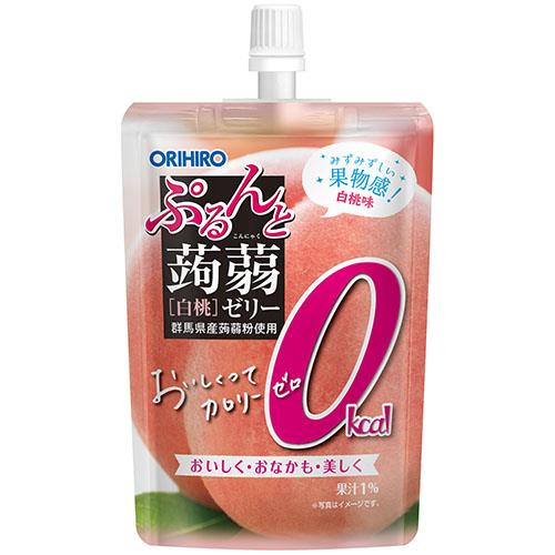 オリヒロ　ぷるんと蒟蒻ゼリー　カロリーゼロ　白桃　130g