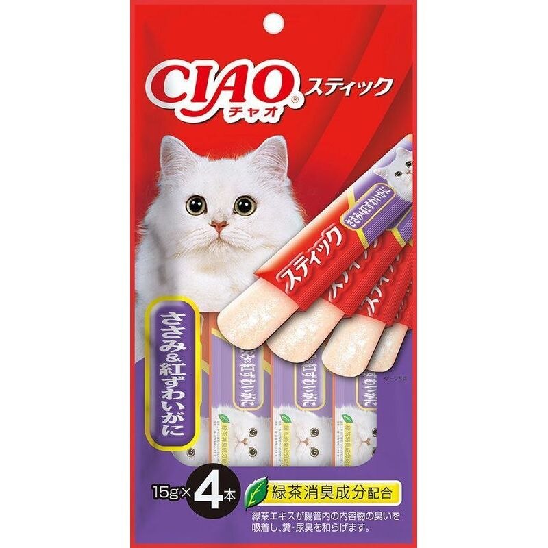 CIAO スティック ささみ&紅ずわいがに　4本