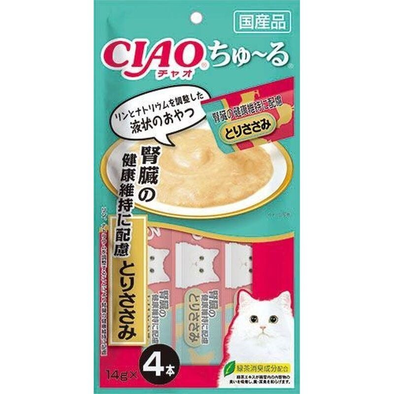 チャオちゅ〜る腎臓健康維持配慮とりささみ14g×4