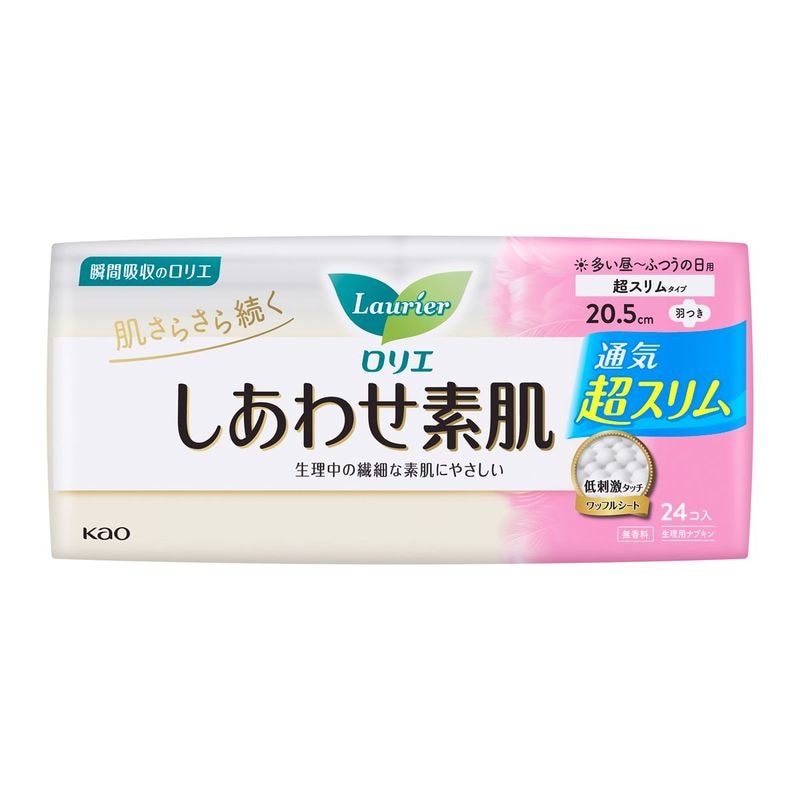 ▲ロリエ エフ しあわせ素肌 超スリム ふつうの日用 羽つき [24コ入]【ボーナスTポイントとしてポイント5倍】※12月3日まで【1月7日までの期間特売】