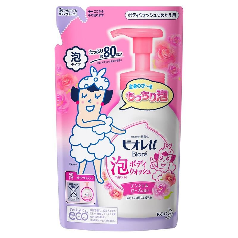 花王 ビオレu 泡で出てくるボディウォッシュ ローズ 詰替 480ML