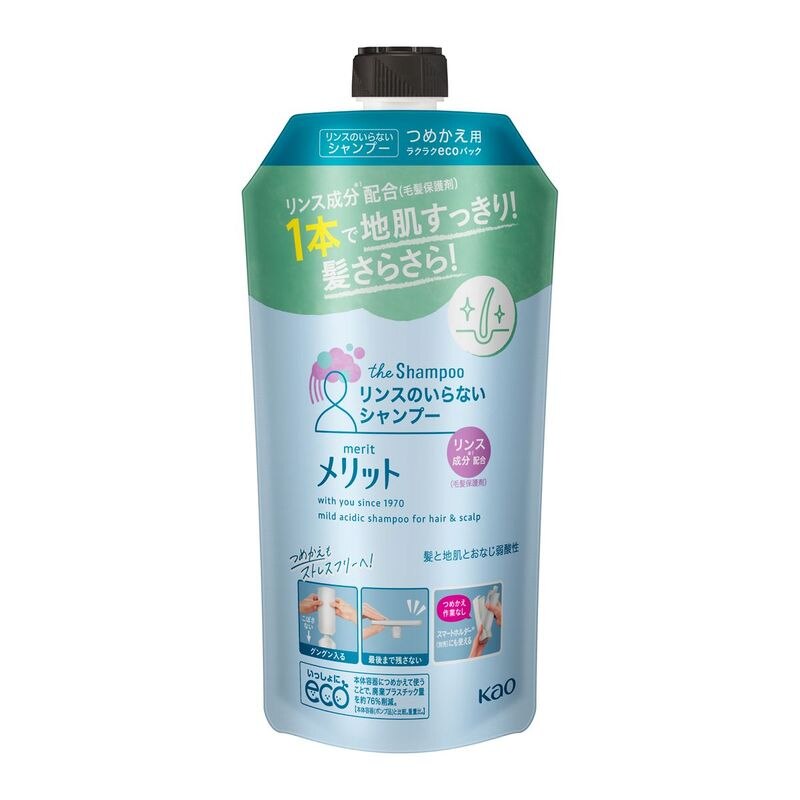 花王　メリット　リンスのいらないシャンプー　詰替　340ML