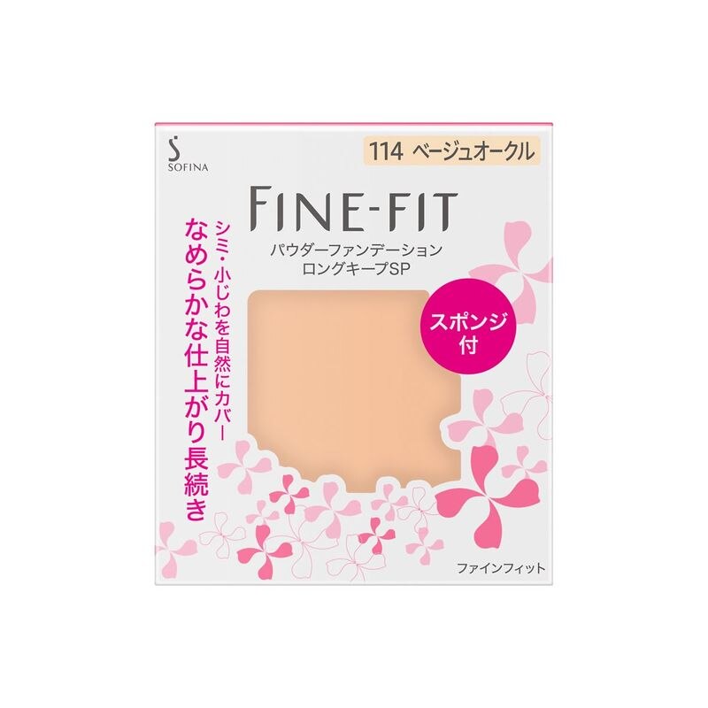 花王ソフィーナ　ファインフィット　パウダーファンデーション　ロングキープSP　114　ベージュオークル