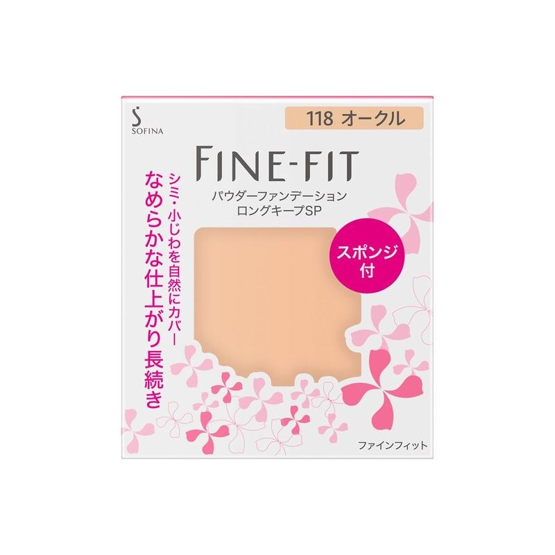 花王ソフィーナ　ファインフィット　パウダーファンデーション　ロングキープSP　118　オークル