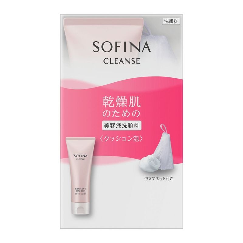 ソフィーナ　乾燥肌のための美容液洗顔料<クッション泡>　120G