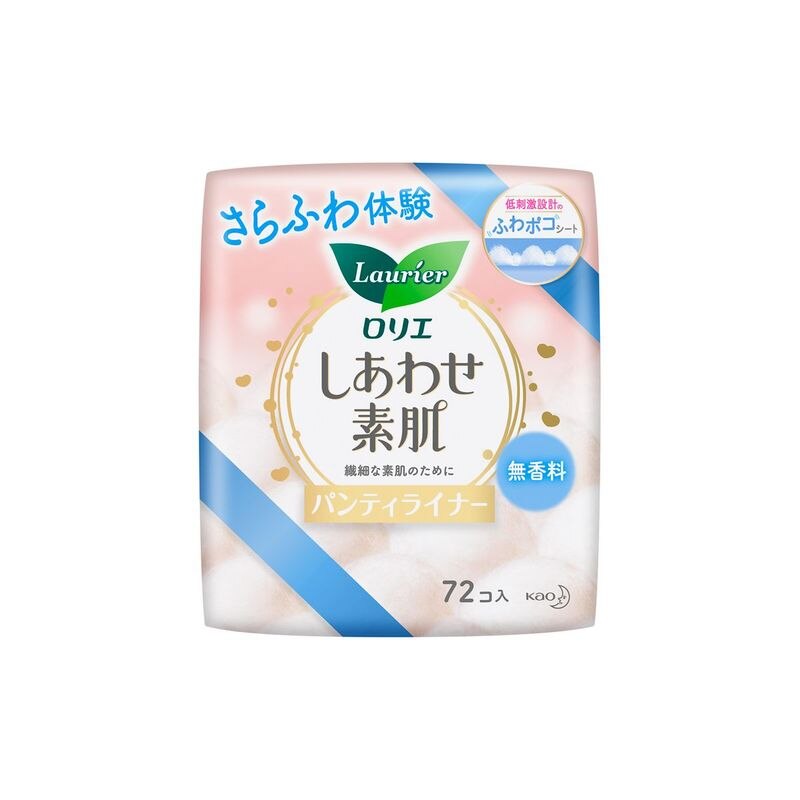 花王　ロリエ　しあわせ素肌パンティライナー　無香料　72コ入