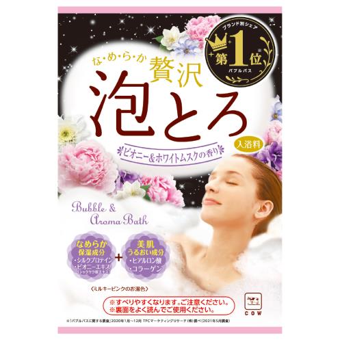 牛乳石鹸　泡とろ入浴料　ピオニー&ホワイトムスクの香り　30g