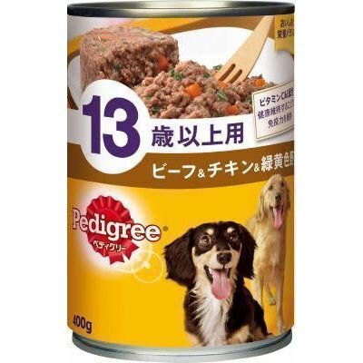 ペディグリー 13歳以上用 ビーフ&チキン&緑黄色野菜 400g