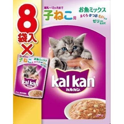 カルカンパウチ　子ねこお魚ミックスたい　70g　8個パック【11月5日までの期間特売】