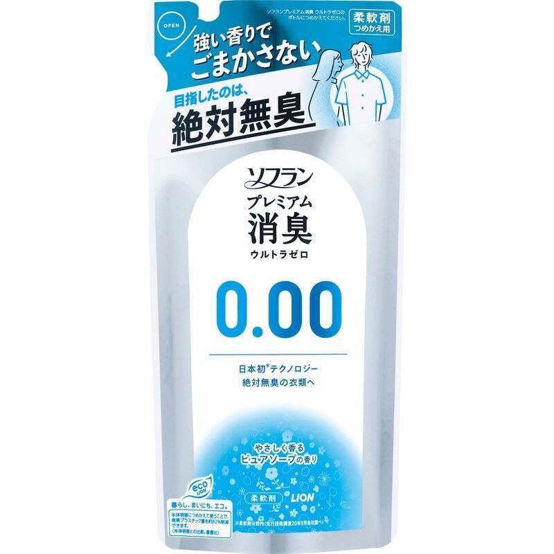 ライオン ソフラン プレミアム消臭 ウルトラゼロ 詰め替え 400ML 柔軟 ...