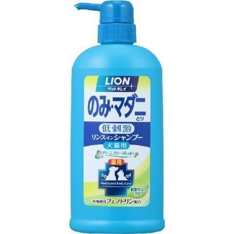 ペットキレイ のみ・マダニとり リンスインシャンプー 犬猫 グリーンフローラル本体　550ml