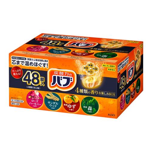 花王　バブ　4種類の香りお楽しみBOX　48錠　入浴剤