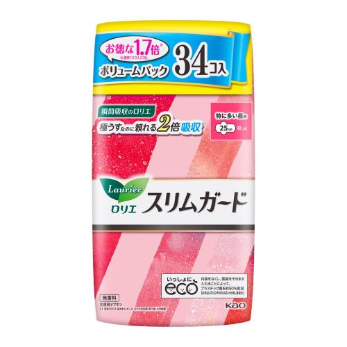 花王　ロリエ　スリムガード　ボリュームパック　特に多い昼用　34コ【7月2日までの期間特売】
