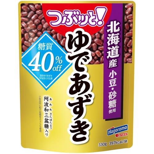 はごろもフーズ　はごろも　つぶッと!ゆであずき　糖質40%オフ　330g×6個セット