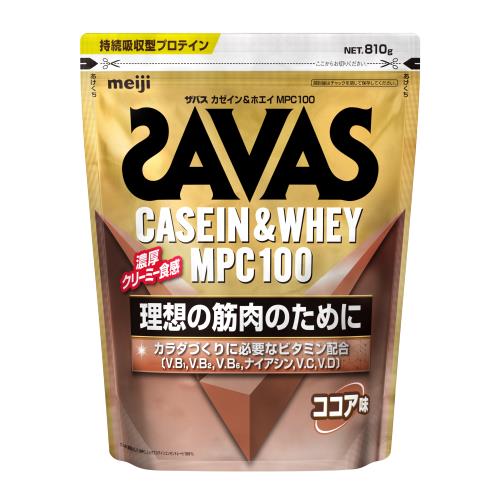 明治　ザバス カゼイン&ホエイ MPC100 ココア味 810g