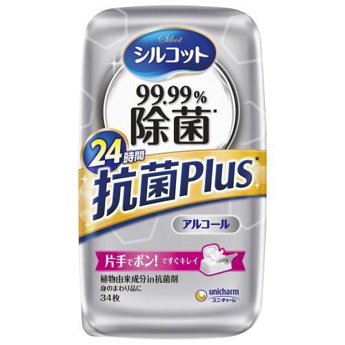 ユニ・チャーム　シルコット　99除菌抗菌Plus本体　34枚