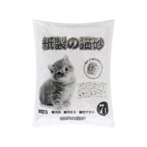▲▲トップバリュ　紙製の猫砂白タイプ　7L×7個セット