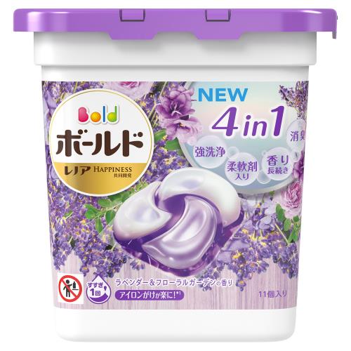 P&G　ボールド　ジェルボール4D　洗濯洗剤　ラベンダー&フローラルガーデン　本体　11個