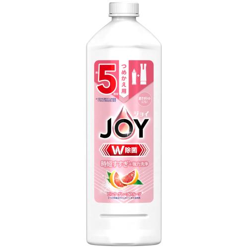 P&G　ジョイ　W除菌　食器用洗剤　ピンクグレープフルーツ　詰め替え　670mL