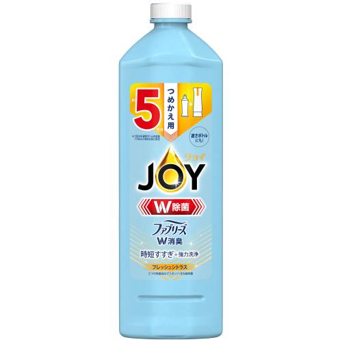 P&G　ジョイ　W除菌　食器用洗剤　フレッシュシトラス　詰め替え　670mL【ボーナスTポイント80ポイント】【7月2日までの期間特売】