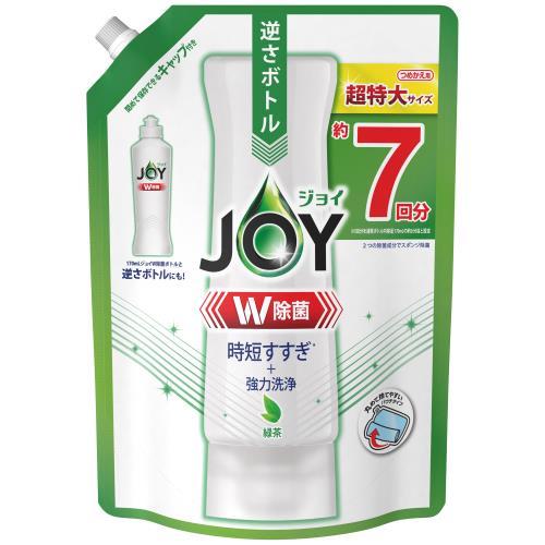 P&G　ジョイ　W除菌　食器用洗剤　緑茶　詰め替え　910mL [P&Gまとめ買いCP]