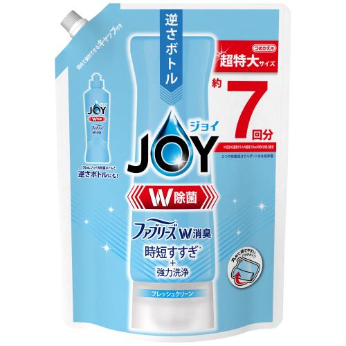 P&G　ジョイ　W除菌　食器用洗剤　ファブリーズW消臭　フレッシュクリーン　詰め替え　超特大　910mL