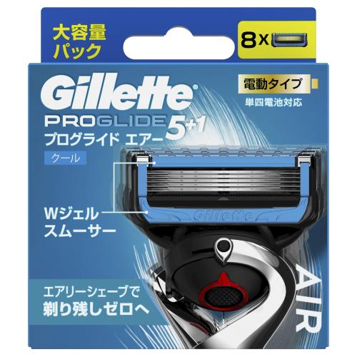 P&G　ジレット　ジレット　プログライド　エアー　電動タイプ　髭剃り　カミソリ　男性　替刃　8個