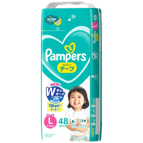 P&G　パンパース　テープ　オムツ　さらさらケア　Lサイズ　48枚