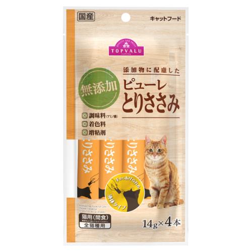 イオントップバリュ　国産無添加　キャットピューレ　とりささみ×6個セット