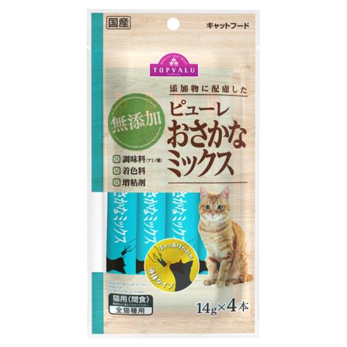 イオントップバリュ　国産無添加　キャットピューレ　お魚ミックス×6個セット