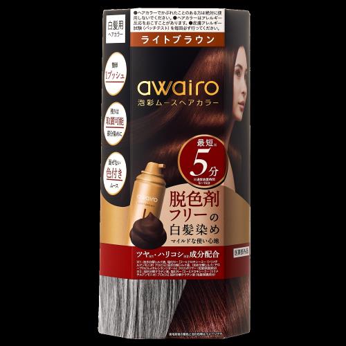 I-ne　アワイロ　ムースヘアカラー　ライトブラウン　80g　awairo【ボーナスTポイント300ポイント】