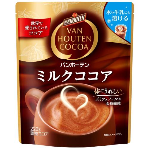 片岡物産　バンホーテン　ミルクココア　220g×6個セット