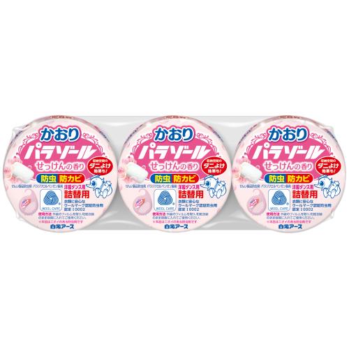 白元アース　洋服ダンス用かおりパラゾール詰替用　3個入