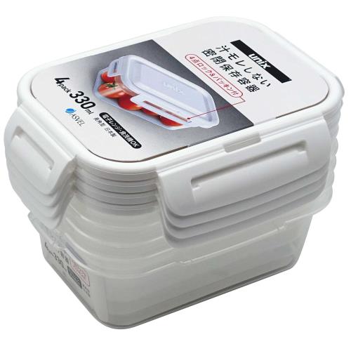 アスベル　ユニックス　タイトロック　長角型　330ml　4個