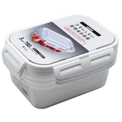 アスベル　ユニックス　タイトロック　長角型　780ml　3個