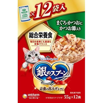 ユニ・チャーム　銀のスプーン　パウチ　総合栄養食　かつお節　12袋