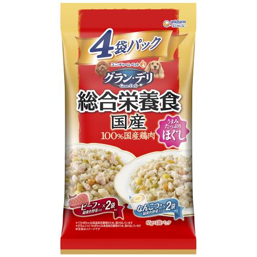 ユニ・チャーム　グラン・デリ　総合栄養食　国産　パウチ　成犬用なんこつ　4袋