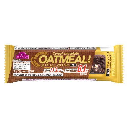 トップバリュ　オートミールバー　シリアルチョコ　ビター　1本×12個セット