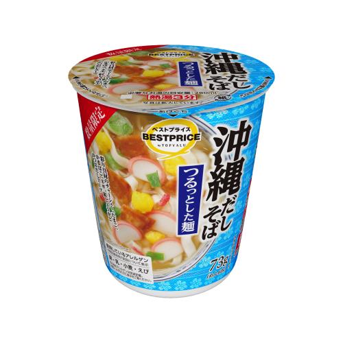 トップバリュ　ベストプライス　沖縄だしそば　73g×12個セット