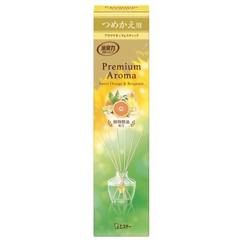 エステー　消臭力PREMIUM　AROMAスティック替スイートオレンジ&ベルガモット　65ML