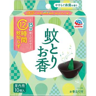 アース製薬　蚊とりお香森露の香り箱入　10個